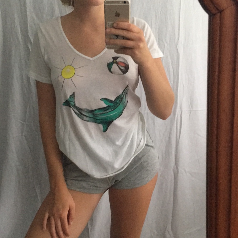Volcom sun/dolphin tee